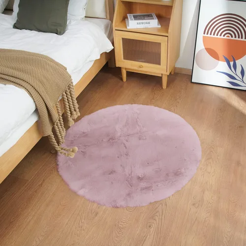 Vista 21 de Ghouse Alfombra ultrasuave de pelo sintético de conejo 2x3, alfombras lavables a máquina para dormitorio, alfombras esponjosas para sala de estar