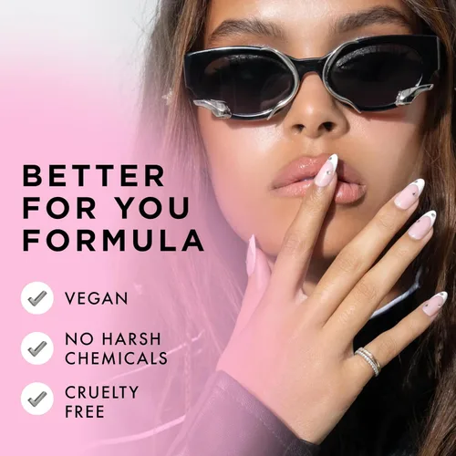 Vista 4 de Lost Angels Pegamento para uñas con brocha, pegamento de uñas súper fuerte para prensa, puntas, uñas postizas, acrílicos, larga duración de 2 a 3
