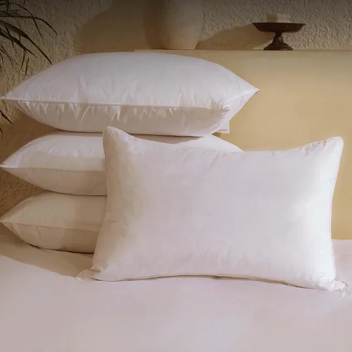 Vista 23 de BHZ Almohada estándar de plumas de ganso con funda de almohada de satén, almohada de cama de lujo de la colección de hotel para dormir, soporte