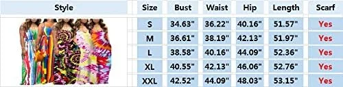 Vista 4 de BFFBABY Womens Summer Suspender Maxi Dress Plus Size Striped Printed Sleeveless with Pockets and Belt