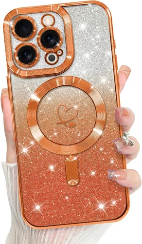 Vista 15 de Bonoma Compatible with iPhone 17 Pro Max Case 2025 Heart Checkered -Gold A cuadros-oro