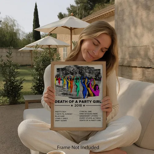 Vista 4 de Muerte de una Chica de Fiesta Moody Indie - Póster de Tv Girl - Póster Muerte de una Chica de Fiesta - Decoración de Tv Girl para Dormitorio