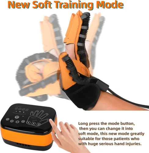 Vista 2 de Guantes de artritis mejorados, equipo multifuncional de terapia de mano para recuperación de accidentes cerebrovasculares, máquina masajeadora