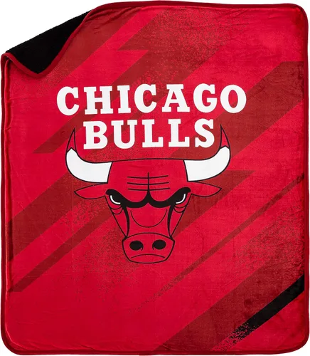 Vista 3 de Northwest NBA Silk Touch - Manta Sherpa de 50 x 60 pulgadas, Chicago Bulls