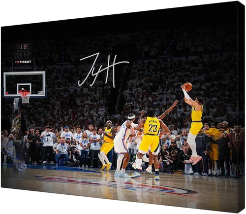 Vista 13 de Póster firmado de baloncesto de la superestrella Jalen Brunson para habitación de niños, fans, decoración de pared del dormitorio, carteles