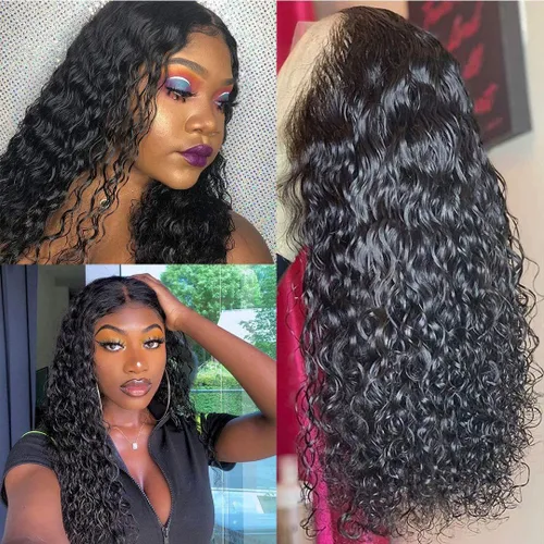 Vista 2 de mdgfge Pelucas de cabello humano sintético con encaje frontal de 28 pulgadas, previamente despuntadas, sin pegamento, pelucas de cabello humano