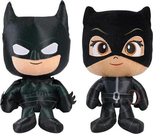 Vista 3 de The Batman™ y Selina Kyle - Juguetes de peluche pequeños de 11 pulgadas, paquete de 2, The Batman™ Movie, juguetes para niños a partir de 3 años