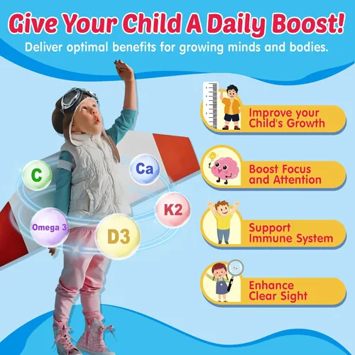 Vista 4 de Suplemento de zinc y magnesio + gomitas Omega 3 para niños