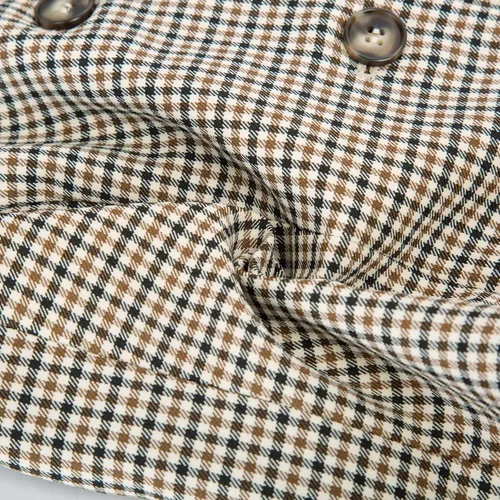 Vista 6 de Belle Poque Chaleco vintage para mujer, cuello halter, con botones, chalecos elegantes