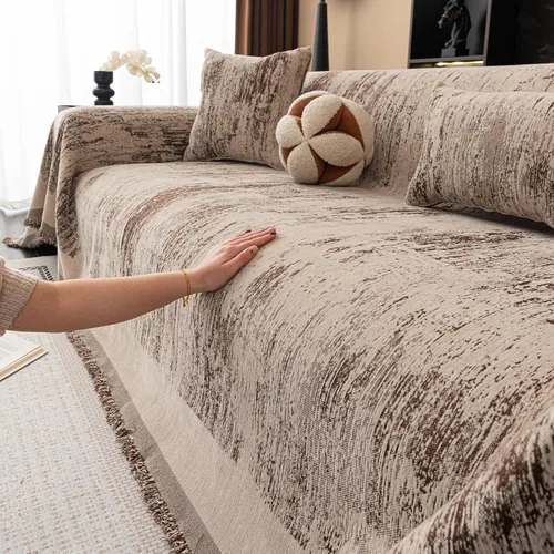 Vista 65 de ROOMLIFE Funda de sofá con estampado de leopardo para sofá de 3 plazas, lavable, protector de muebles para perros, funda de sofá suave