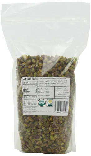 Vista 2 de Braga Organic Farms Núcleos de pistachos crudos orgánicos bolsa de 2 lb