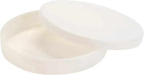 Vista 2 de Pioneer Plastics 170CHIPS - Recipiente de plástico redondo blanco Petri, 6 pulgadas de ancho x 1 pulgada de alto