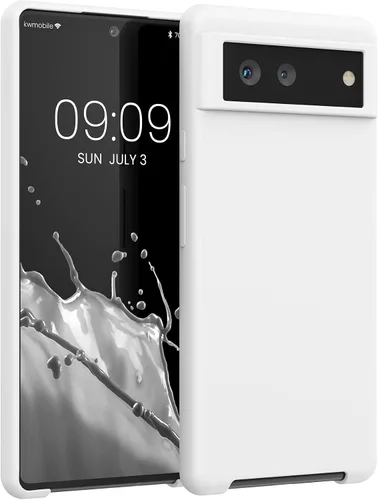 Vista 72 de kwmobile Funda Compatible con Google Pixel 6 Pro - Funda de teléfono de silicona TPU con acabado suave - Azul Arrecife