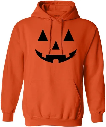 Vista 6 de Joe's USA Jack O' Lantern - Camiseta de disfraz de calabaza para hombre y mujer Manga larga negra.