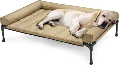 Vista 27 de Veehoo Cama Elevada Refrescante para Perro Añade Cojín Bolster Extraíble Impermeable Alfombrilla, Cuna Elevada para Mascotas con Malla Teslin