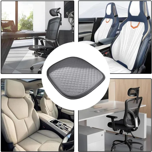 Vista 7 de Cojín suave de panal de abeja de 48 x 49 pulgadas, cojín de asiento de gel refrescante, con alivio de la presión del dolor de coxis para oficina