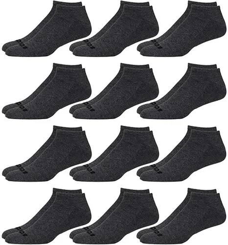 Vista 10 de AND1 Calcetines de corte bajo para hombre, paquete de 12 calcetines de compresión atléticos elásticos de rendimiento para hombres, calcetines Azul