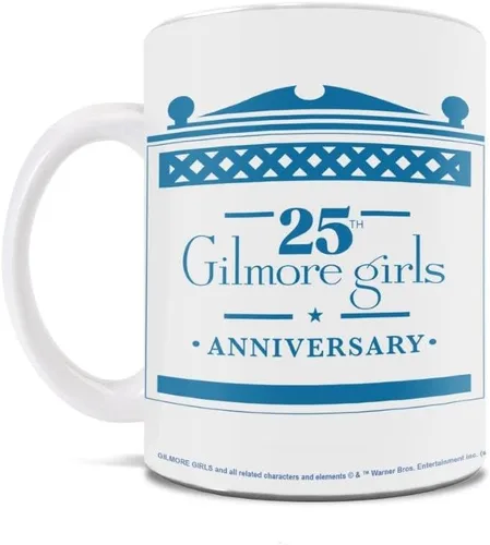 Vista 345 de Trend Setters Friends the Television Show – 25 años – Mercancía oficial – Taza de café o té de cerámica blanca de 11 onzas – perfecta para regalar