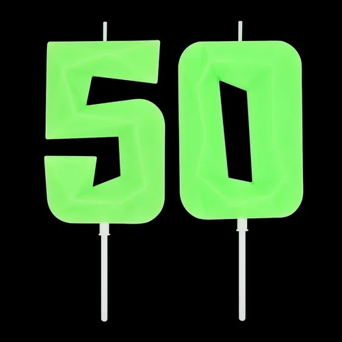 Vista 211 de DERVENTA Vela Grande de Cumpleaños Número 3D Verde Luminoso de 3.7 Pulgadas Celebración de Fiesta Aniversario Decoración Adorno para Pastel 1 Pieza