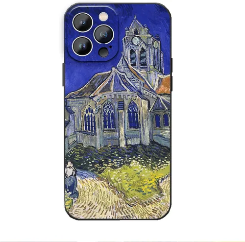Vista 9 de Funda para iPhone 13 Pro, diseño de arte estético, Van Gogh con flores de almendra, funda para teléfono a prueba de golpes, para mujeres y niñas