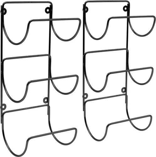 Vista 7 de Sorbus Toallero para pared de baño, 6 niveles para colgar toallas de baño, toallas de baño, ropa de cama, estantes negros para baño, spa, salón