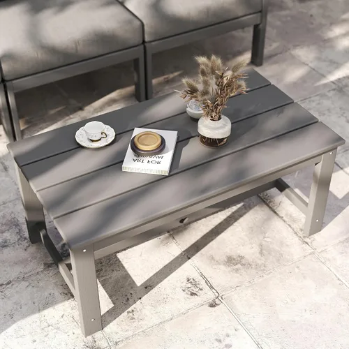 Vista 39 de Juego de muebles de patio HDPE de 13 piezas con mesas