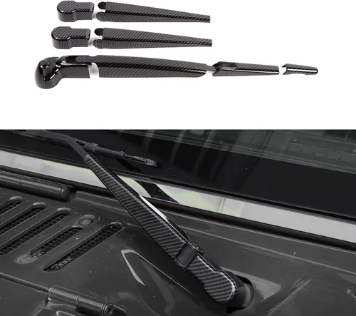 Vista 15 de RAZPOY JK Limpiaparabrisas frontal y trasero, 3 piezas, compatible con Jeep Wrangler JK JKU 2007-2017, azul