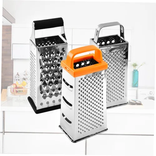 Vista 8 de Rallador de cuatro caras de acero inoxidable y picador de verduras Rebanador multifuncional para papas, tomates, pepinos y zanahorias, gadget