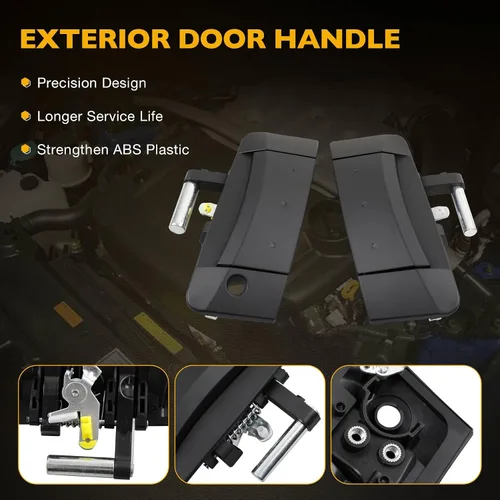 Vista 4 de Gledewen Manija exterior de puerta para lado del conductor y del pasajero, negro mate Reemplazo para Nissan 350Z 2003-2009 Reemplaza#