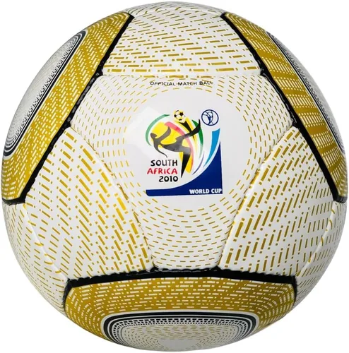 Vista 2 de Copa Mundial 2010 Sudáfrica Final Match Ball Réplica Tamaño Oficial 5 Paquete de 4 Balones de Fútbol Premium Rexine Regalo para aficionados