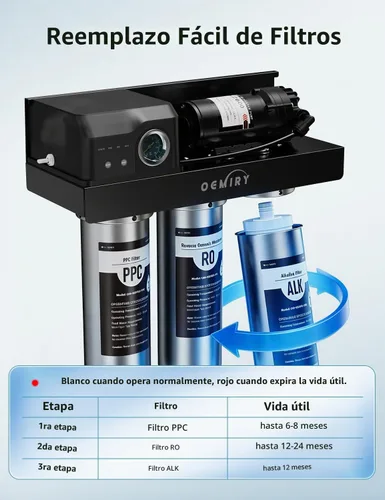 Vista 7 de Sistema de ósmosis inversa sin tanque de acero inoxidable 600 GPD