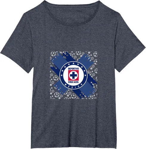 Vista 49 de Camiseta con logotipo de CAZ, Azul / Patchwork, S