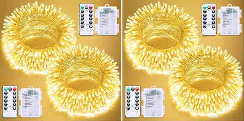 Vista 30 de JMEXSUSS 100 luces LED de Pascua de 33 pies, funciona con pilas, luces pastel para interiores y exteriores, luces coloridas para decoración de casa