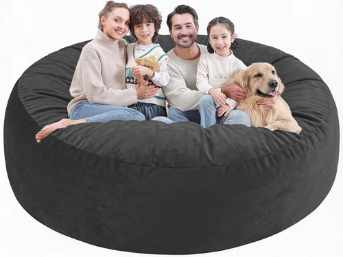 Vista 86 de Silla de Puf de 2 pies, Sillas de Puf Cómodas con Relleno de Espuma Viscoelástica, Sofá de Puf Esponjoso con Cubierta de Terciopelo Holandés, Sillas