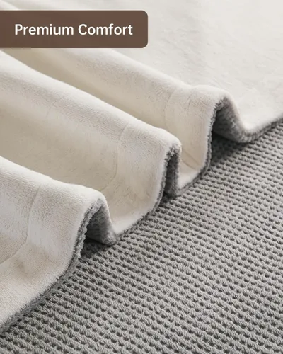 Vista 5 de Manta térmica de tamaño matrimonial, calentador de manta lavable para el hogar para adultos, calentamiento rápido, tela suave súper acogedora, 72 x