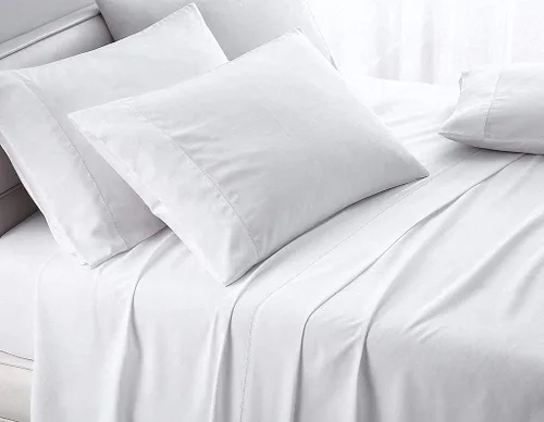 Vista 31 de LaxLinen Sábanas Aqua Solid Full, 1 sábana bajera de bolsillo extra profundo para colchones de 18 a 21 pulgadas, calidad egipcia elástica, 600 hilos
