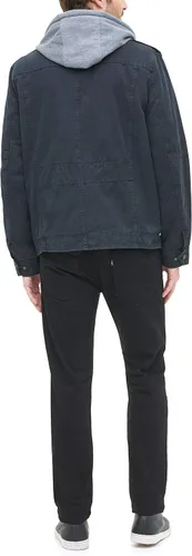Vista 2 de Levis Chaqueta estilo militar con capucha de algodón lavado para hombre