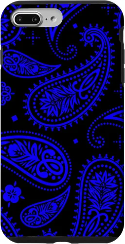 Vista 12 de Black Blue Paisley Bandana Vintage Floral Boho Pattern Case for iPhone 17
