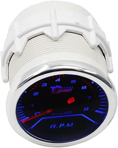 Vista 10 de ESUPPORT - Medidor de índice de aire/combustible de 2 pulgadas (52mm) para automóviles Pantalla de luz blanca 12V de la lente del tinte del humo