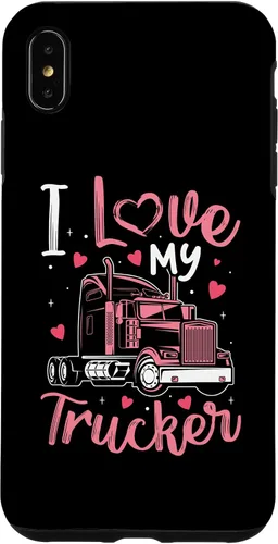 Vista 7 de Funda divertida para iPhone 14 I Love My Trucker para mujer, camionero, esposa, novia