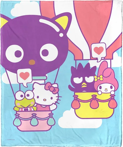 Vista 21 de Northwest Hello Kitty - Manta de seda táctil, 50 x 60 pulgadas, amigos de la playa