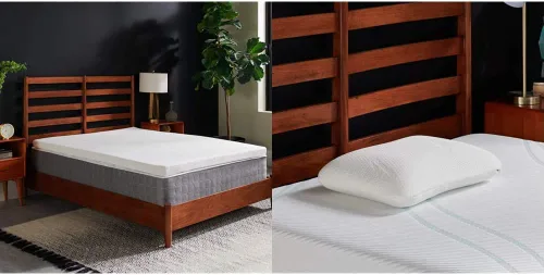 Vista 8 de Tempur-Pedic Paquete de cubrecolchón de espuma viscoelástica y almohada sinfonía Sensación suave de lujo