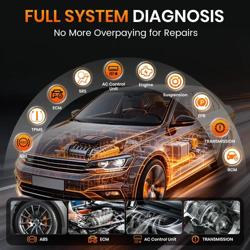 Vista 8 de ANCEL VD700 OBD2 Herramienta de lectura de códigos de diagnóstico y escaneo Compatible con Volkswagen Audi VW Skoda Seat, escáner OBD11 de todas