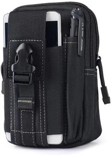 Vista 15 de Bolsa para cinturón, bolsa táctica Molle para teléfono, bolsas de utilidad EDC para la cintura, bolsa de cintura pequeña, funda para teléfono