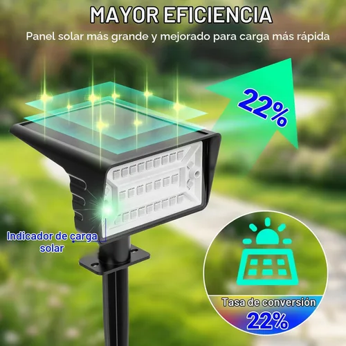 Vista 4 de Paquete de 6 luces solares de Halloween RGBW para decoración