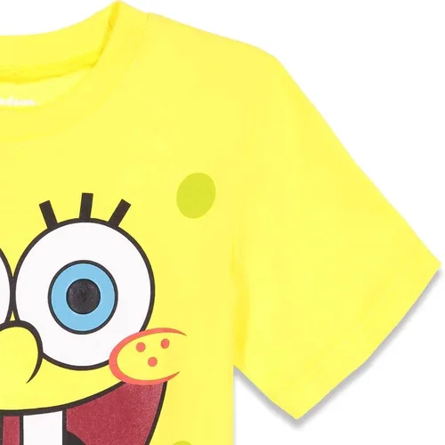 Vista 5 de Nickelodeon Bob Esponja Squarepants - Conjunto de camiseta y pantalones cortos de malla para niños