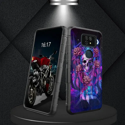 Vista 84 de Funda para AT&T Maestro Max 2021/Cricket Ovation 2 con protector de pantalla de vidrio templado, funda resistente con función atril integrada