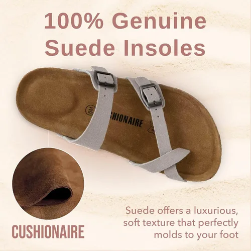Vista 3 de CUSHIONAIRE Luna Sandalias para mujer con plantilla de corcho para más comodidad