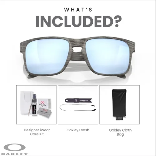 Vista 3 de Oakley Square Wire OO4075 Rectangular Sunglasses For Men + BUNDLE Leash + Designer iWear Care Kit