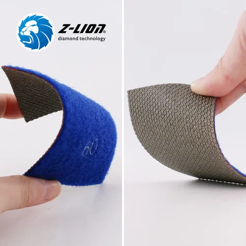 Vista 5 de Z-Lion Hojas de papel abrasivo de diamante Papel de lija de diamante Parte posterior de nylon para lijar piedra de vidrio cerámica (4 unids/juego)